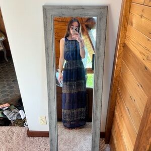 Navy and Black Maxi Dress